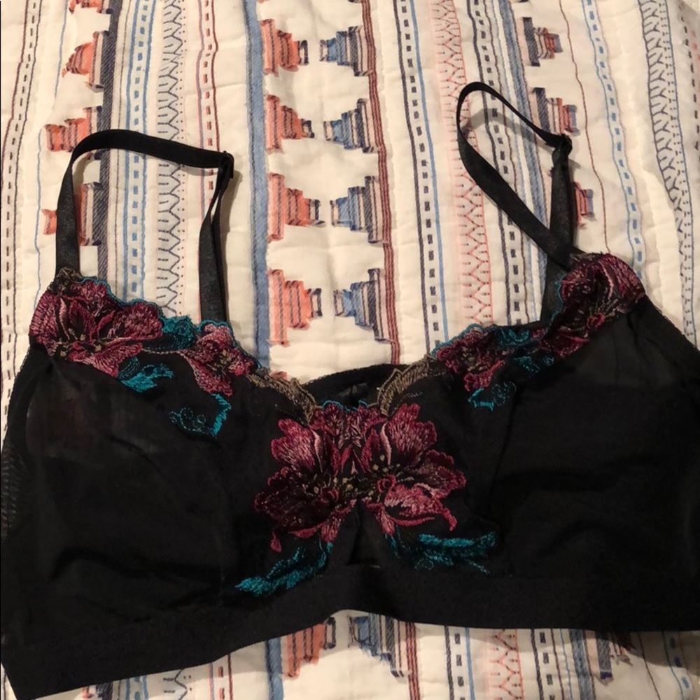 Black Floral Bralette